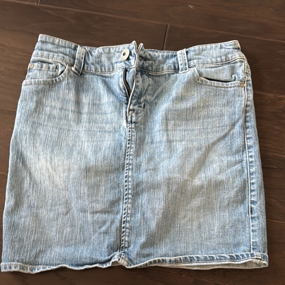 New York & Company Blue Mini Pencil Skirt Casual